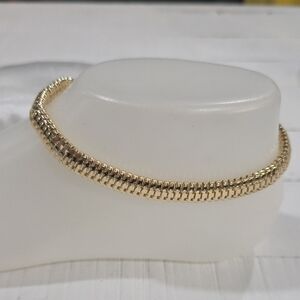 14k Gold Plated Tone Women's Box-Chain Ankle Bracelet